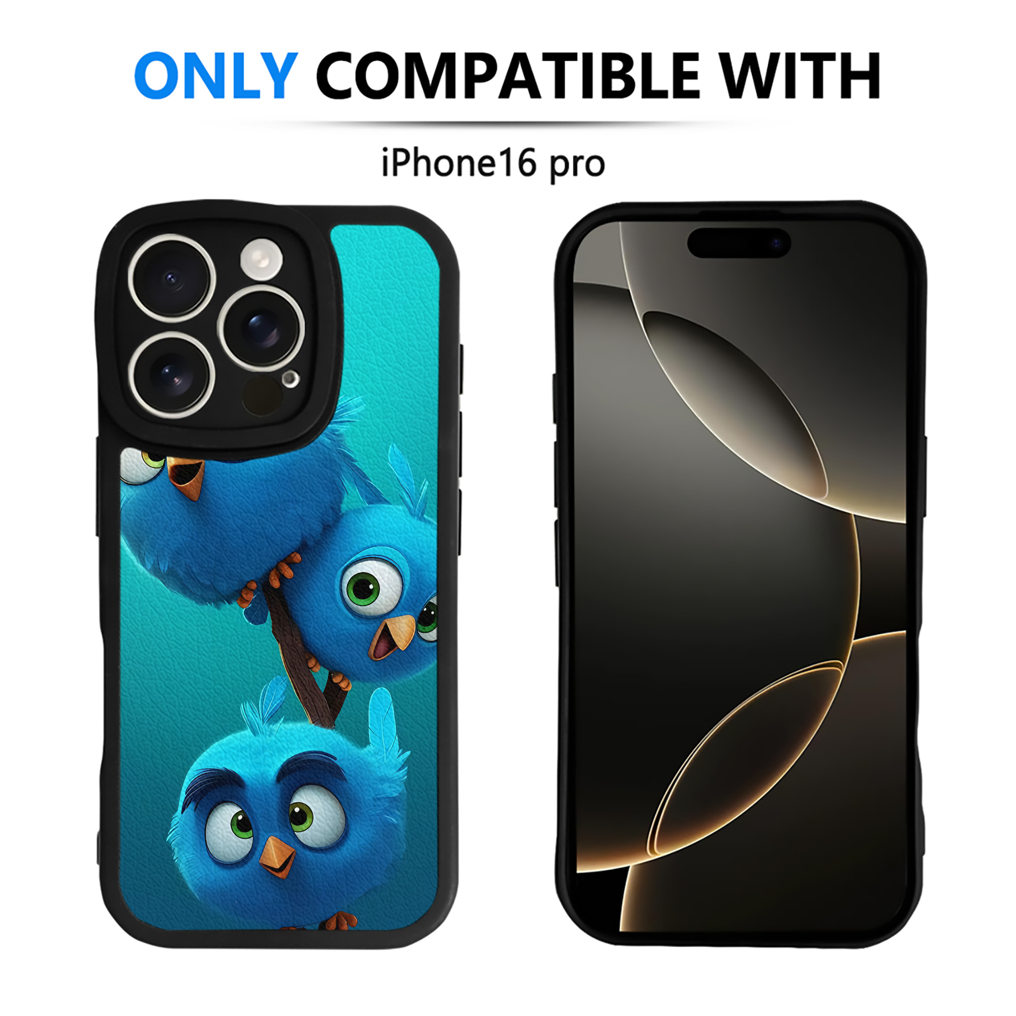 （画像用） Angry Birds アングリーバード 【iPhone 16シリーズ対応】シリコンスマホケース（レザー調） 材質：シリコン